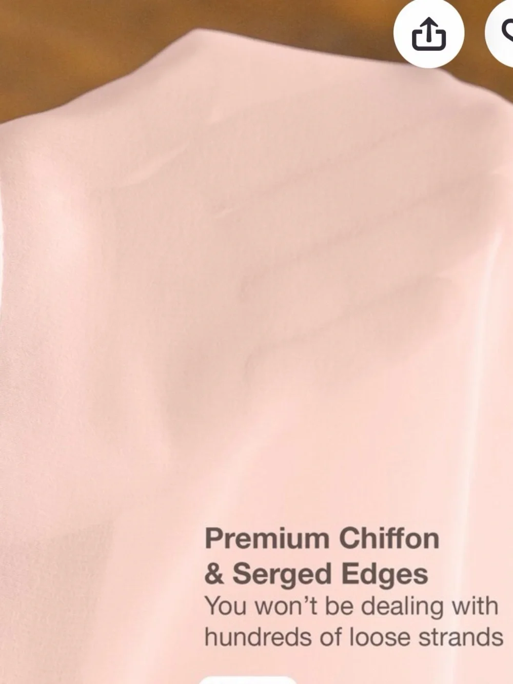 Chiffon Table Runner in Soft Pink by